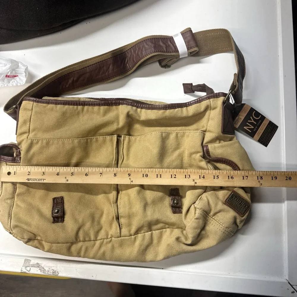 Studio Manhattan Cross Body Crossbody Messenger Canvas Bag